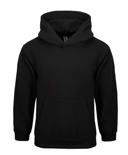 AWDis Unisex Kids Hoodie Kapuzenpullover, tiefschwarz, 13 Years von AWDis