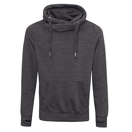 AWDis Just Hoods JH021 Unisex Nacken die Kreuzung Kapuzenpullover - Anthrazit - XL von AWDis