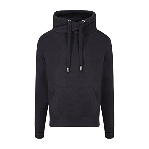 AWDis Just Hoods JH021 Unisex Nacken die Kreuzung Kapuzenpullover - Schwarzer Rauch - M von AWDis