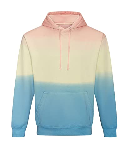 AWDis Just Hoods JH022 Unisex Tie-Dye Kapuzenpullover - Pastel Sunset Dip - 2XL von AWDis