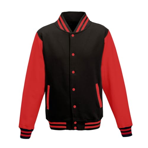 AWDis Just Hoods JH043 Unisex Uni Jacke - Pechschwarz/Hot Pink - XL von AWDis