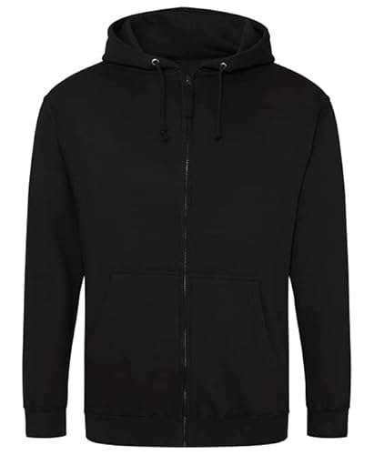 AWDis Just Hoods JH050 Unisex Kapuzenpullover mit Reißverschluss - Dunkelschwarz - 3XL von AWDis