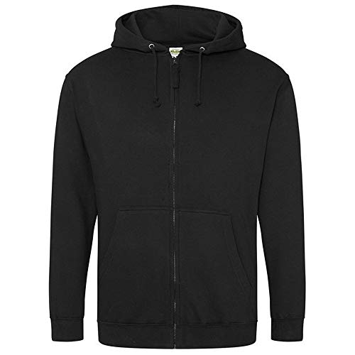 AWDis Just Hoods JH050 Unisex Kapuzenpullover mit Reißverschluss - Dunkelschwarz - 4XL von AWDis