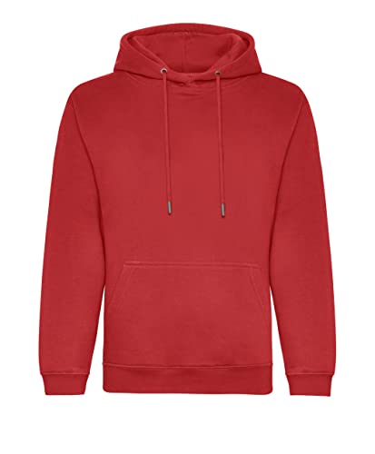 AWDis Just Hoods JH201 Unisex Organisch Kapuzenpullover - Feuerrot - 2XL von AWDis