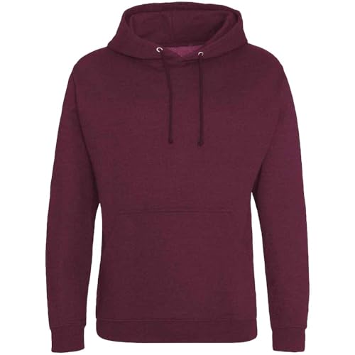 AWDis Unisex College Hoodie Kapuzenpullover, Burgunderrot, S von AWDis