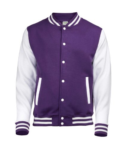 AWDis Varsity Unisex-Jacke, Violett X-Small von AWDis