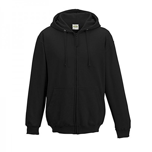 Awdis Herren Kapuzenjacke / Kapuzenpullover / Hoodie mit Reißverschluss (Large) (Schwarz) von AWDis