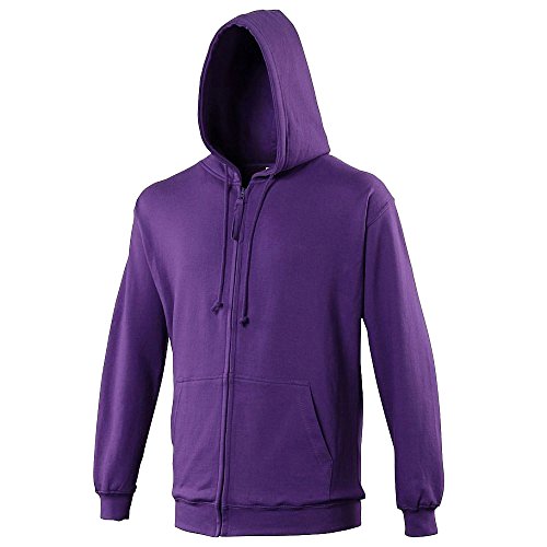 Awdis Herren Kapuzenjacke / Kapuzenpullover / Hoodie mit Reißverschluss (XL) (Lila) von AWDis