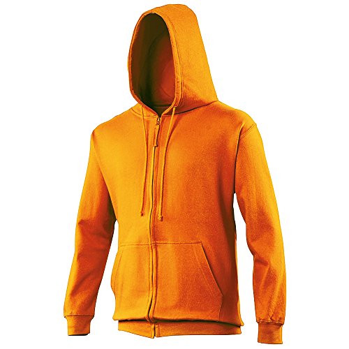 Awdis Herren Kapuzenjacke / Kapuzenpullover / Hoodie mit Reißverschluss (XL) (Orange Crush) von AWDis