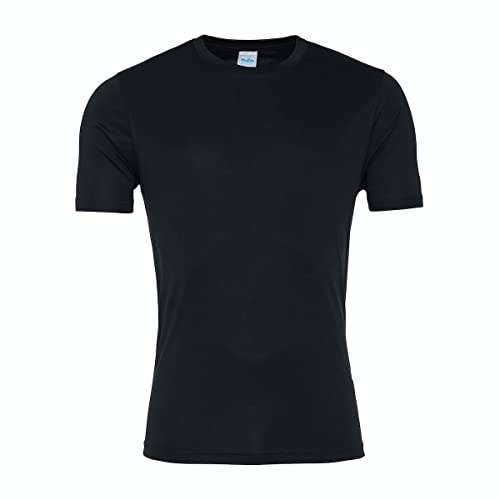 AWDis Unisex Cooles glattes T-Shirt, Jet Black, M von AWDis