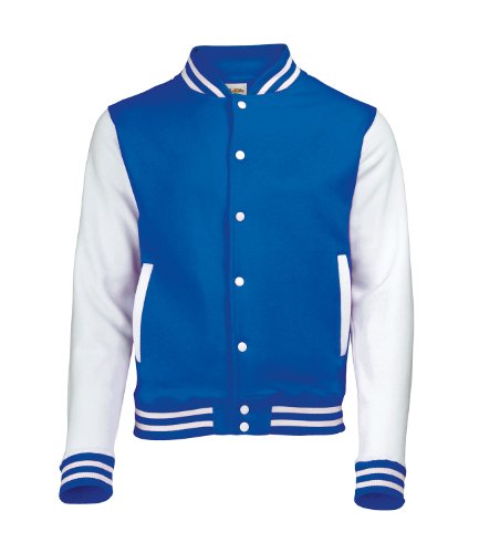 Awdis Varsity Jacke, Blau - Royal Blue / White, XS von AWDis