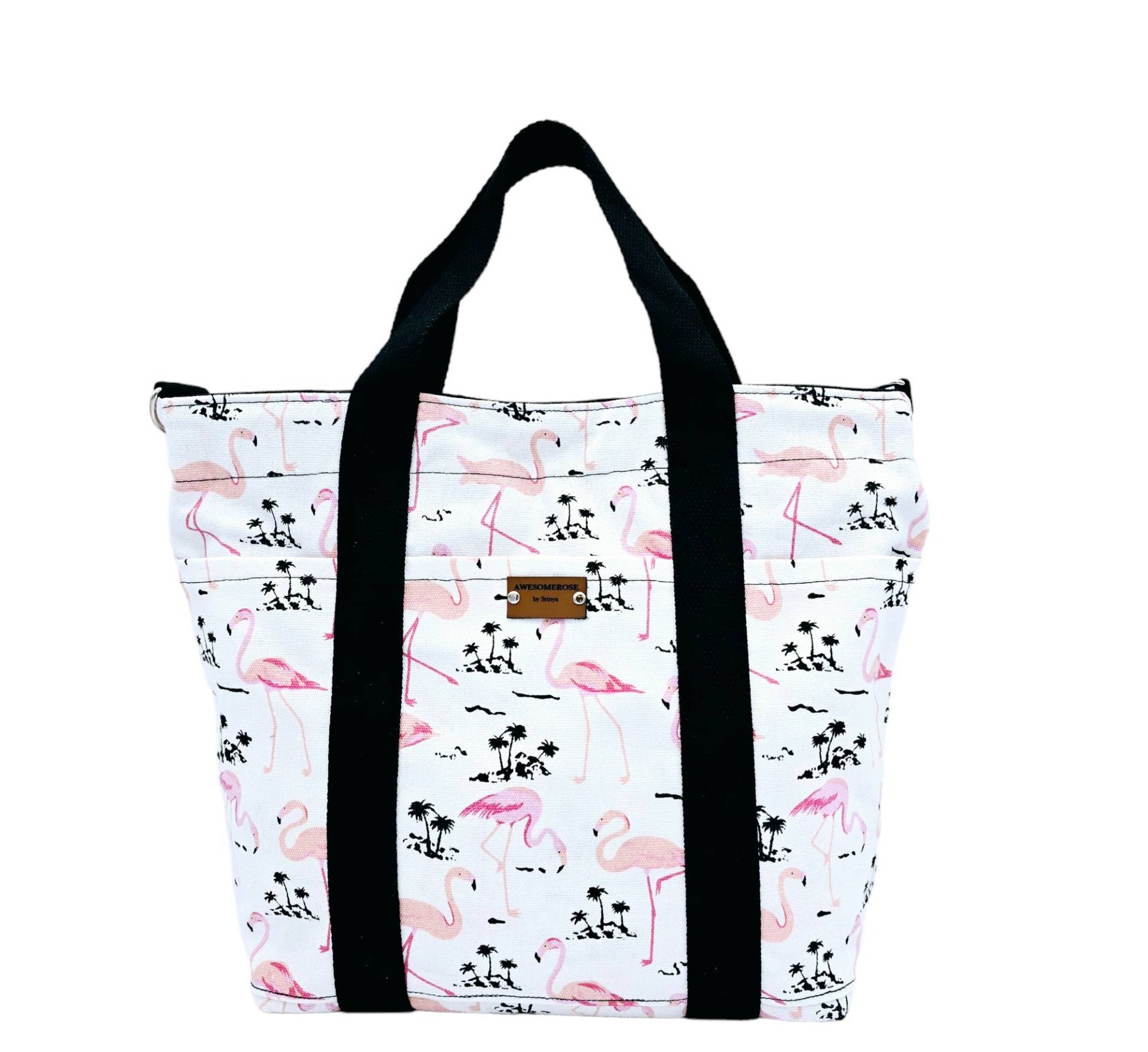 Mittelgroße Flamingo/2-Wege Tragetasche Aus Canvas von AWESOMEROSES