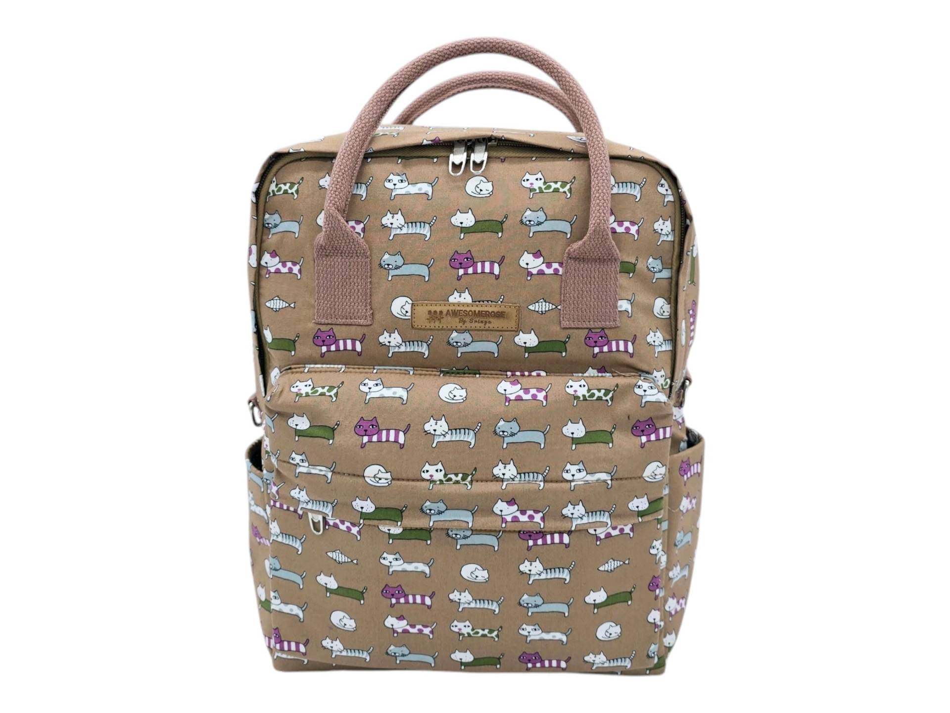 Süßer 3-Fach Gemusterter Großer Rucksack von AWESOMEROSES