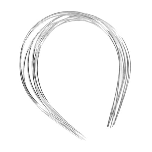 ＡＷＨＡＯ 10x DIY Metall Haar Hoop Haar Bands Verschlüsse Handwerk Blank Stirnband Basis Kopfstück für Haar Zubehör Täglichen Gebrauch Foto Requisiten Prom, Weiß, 1.5 Mm von ＡＷＨＡＯ