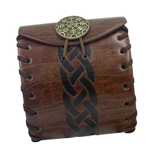 ＡＷＨＡＯ Hüfttasche für Cosplay Und Bühnenauftritte, Geldbörse für Erwachsene, Braunes Streifenmuster von ＡＷＨＡＯ