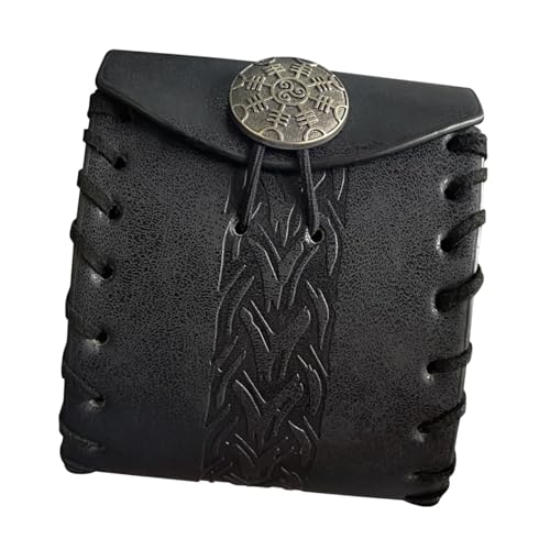 ＡＷＨＡＯ Hüfttasche für Cosplay Und Bühnenauftritte, Geldbörse für Erwachsene, Schwarzes Knochenmuster von ＡＷＨＡＯ