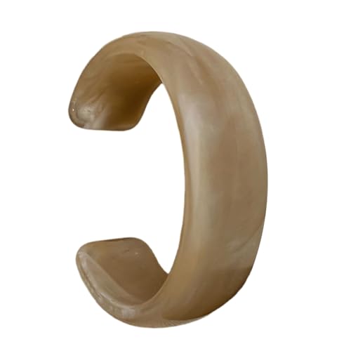 AWJUWHBJ Breiter Acryl-Armreif, geometrische runde Armbänder, bequeme Öffnung, Armreif, Textur, geeignet für den täglichen Gebrauch auf Partys, Einheitsgröße, Wie beschrieben von AWJUWHBJ