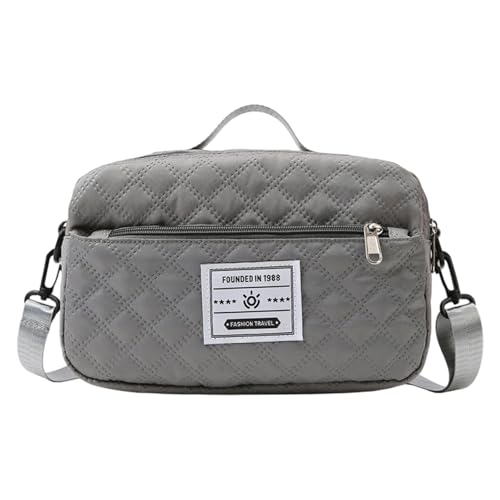 AWJUWHBJ Damen Kleine Crossbody Geldbörse Top Griff Handtasche Kariert Satchel Bag Checkered Satchel Bag, grau, One Size von AWJUWHBJ