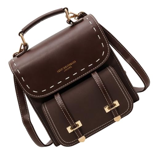 Vintage Koreanische Stile PU Leder Rucksäcke für Frauen Weiche Schultertasche Ergonomische Tagesrucksäcke Geräumiges Fach Geräumige Damentasche, Kaffeebraun Vintage Koreanische Stile PU Leder Rucksäcke für Frauen Weiche Schultertasche Ergonomische Tagesrucksäcke Geräumiges Fach Geräumige Damentasche, Kaffeebraun von AWJUWHBJ
