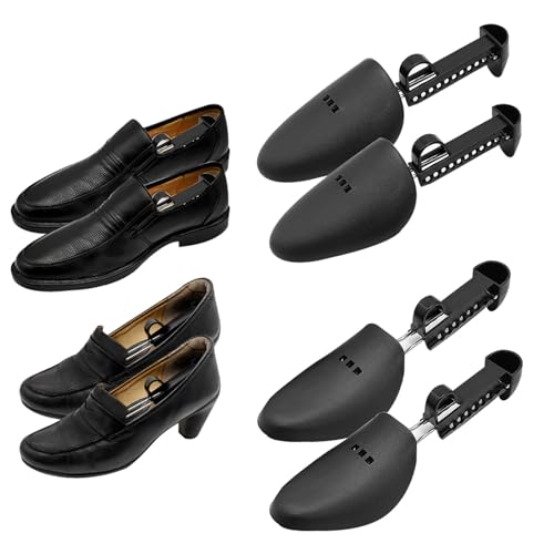 AWOCAN 2PCS Schuhspanner Praktisch Verstellbar Tragbar für Männer Frauen Schuhspanner Schuhspanner Schuhspanner für breite Füße Lockern Enge Schuhe Frauen (SCHWARZ) von AWOCAN