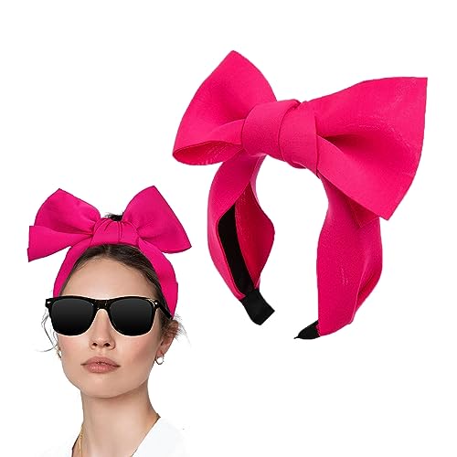 AWOCAN Haarreifen für Damen, große Schleifen, breiter Knoten, Haarschmuck, Haarschmuck für Weihnachten, Halloween, Party, Kostüm (Rosarot) von AWOCAN