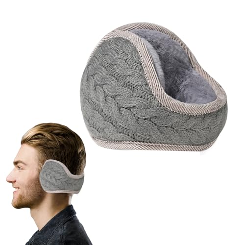 AWOCAN Ohrenschützer Frauen flauschige Ohrenschützer Ohrenwärmer Winter warm Plüsch Ohrenschützer faltbar Unisex (grau) von AWOCAN