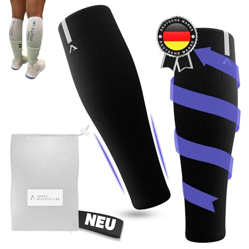 AWOKE® Wadensleeves - Waden Kompression | Kompressionsstrümpfe Damen & Herren | Stützstrümpfe für Handball, Laufen, Joggen | Thrombosestrümpfe | Bandagen für Venen & Krampfadern von AWOKE