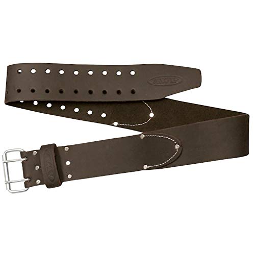 AWP Herren 3" Oil Tan Leather Dual Prong Roller Buckle Tool Work Belt | Sizes Up to 50" Waist | Black Arbeitsgürtel, 50 inches von AWP