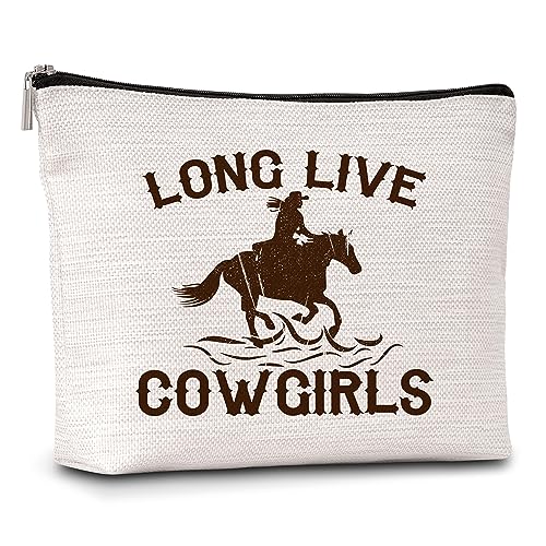 AWSICE Cowgirls Make-up-Tasche, Western-Geschenke für Frauen, lustig, Western Country, Rodeo, Reißverschluss, Freundschaftsgeschenk für Frauen, Schwester, Mädchen, Teenager, Freund, A21, Mehrfarbig von AWSICE