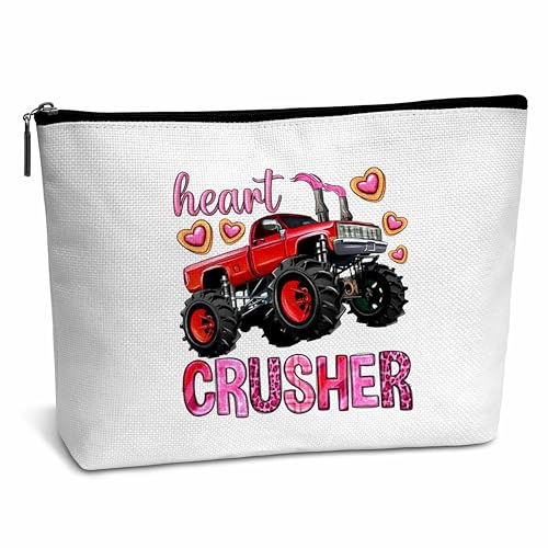 AWSICE Lustiges Valentinstagsgeschenk, Herzzerkleiner-Make-up-Tasche, westlicher rosa Leoparden-Valentinstag, Geburtstagsgeschenke für Freundin, Frau, Mutter, Ehefrau, C29, Weiss/opulenter Garten von AWSICE