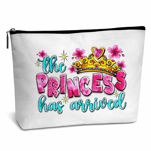 AWSICE Make-up-Tasche für Mütter, mit Aufschrift "The Princess Has Arrived", lustige Geschenkidee für Neugeborene, Abschlussgeschenke für Frau, Freunde, Besties, Kollegen, Tochter, Schwester, C35, von AWSICE