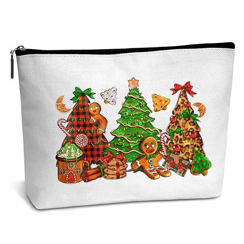 AWSICE Weihnachtsgeschenk für Mädchen, Weihnachtsbäume Make-up-Tasche, Weihnachtsplätzchen, Kosmetiktasche, Heiraten, Weihnachten, dekorieren, Reisetasche, Geschenk für Mädchen, Klassenkameraden, von AWSICE