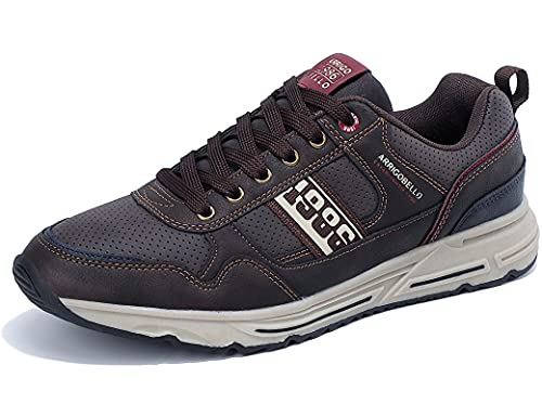 AX BOXING Freizeitschuhe Herren Sneaker Leichte Herrenschuhe Walkingschuhe Atmungsaktiv Trainers Größe 41-46 EU (C25 Dunkelbraun, 43 EU) von AX BOXING