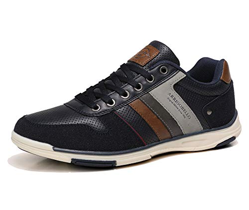 AX BOXING Freizeitschuhe Herren Sneaker Mode Herrenschuhe Walkingschuhe Atmungsaktiv Trainers Größe 41-46 EU (B Blau, 45 EU) von AX BOXING