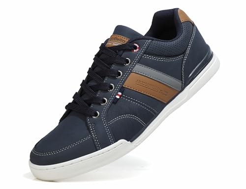 AX BOXING Freizeitschuhe Herren Sneakers Walkingschuhe Mode Schuhe Leichte Trainers Sportschuhe Größe 41-46 EU (B_Blau, 42 EU) von AX BOXING