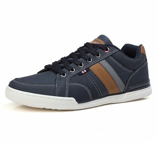 AX BOXING Freizeitschuhe Herren Sneakers Walkingschuhe Mode Schuhe Leichte Trainers Sportschuhe Größe 41-46 EU (B_Blau, 45 EU) von AX BOXING