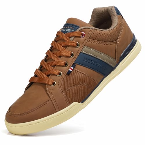 AX BOXING Freizeitschuhe Herren Sneakers Walkingschuhe Mode Schuhe Leichte Trainers Sportschuhe Größe 41-46 EU (A_Braun, 44 EU) von AX BOXING