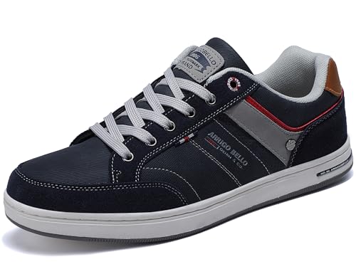 AX BOXING Freizeitschuhe Herren Sneakers Mode Herrenschuhe Leichte Atmungsaktive Schuhe Sportschuhe Trainers Größe 41-46 EU (Blau_1018, 43 EU) von AX BOXING