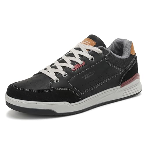 AX BOXING Schuhe Herren Sneaker Business Freizeitschuhe Lace Walkingschuhe rutschfest Trainers Leichte Sportschuhe Größe 41-46 EU(Schwarz,42 EU) von AX BOXING