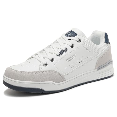 AX BOXING Schuhe Herren Sneaker Business Freizeitschuhe Lace Walkingschuhe rutschfest Trainers Leichte Sportschuhe Größe 41-46 EU(Weiß,42 EU) von AX BOXING