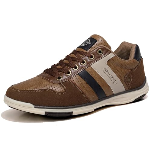 AX BOXING Sneaker Herren Leichte Herrenschuhe Freizeitschuhe Walkingschuhe Atmungsaktiv Sportschuhe Größe 41-46 EU(Braun 1352, 43 EU) von AX BOXING