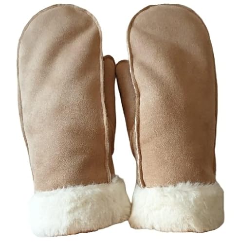 AXELENS Geschlossene Handschuhe Damen Fäustlinge, beige, Small-Medium von AXELENS