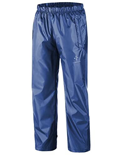 AXESQUIN Regenhose Damen, Wasserdicht Atmungsaktiv Regenhose für Damen Winddicht Draussen Fahrrad Wandern Frauen Hose Marine L von AXESQUIN