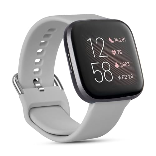 AXFEE Kompatibel für Fitbit Versa 2 Armband/Fitbit Versa Armband für Damen Herren, Silikon Armbänder Classic Sport Ersatz Uhrenarmband für Fitbit Versa 2/Fitbit Versa/Versa Lite von AXFEE