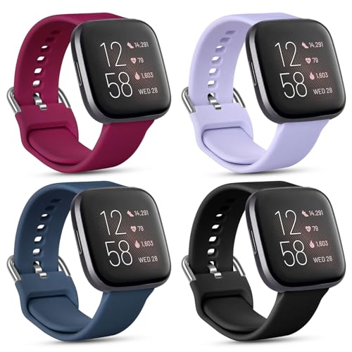 AXFEE Kompatibel für Fitbit Versa 2 Armband/Fitbit Versa Armband für Damen Herren, Silikon Armbänder Classic Sport Ersatz Uhrenarmband für Fitbit Versa 2/Fitbit Versa/Versa Lite von AXFEE