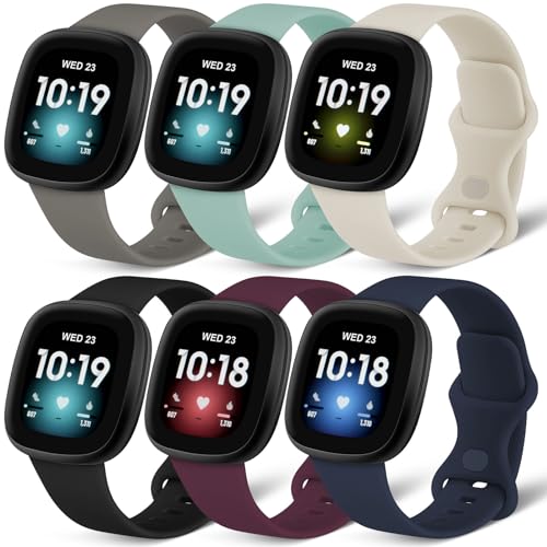 AXFEE für Fitbit Versa 3 Armband/Fitbit Versa 4 Armband/Fitbit Sense Armband für Damen Herren, Silikon Armbänder Sport Ersatz Uhrenarmband für Fitbit Versa 3/Versa 4/Sense/Sense 2 von AXFEE