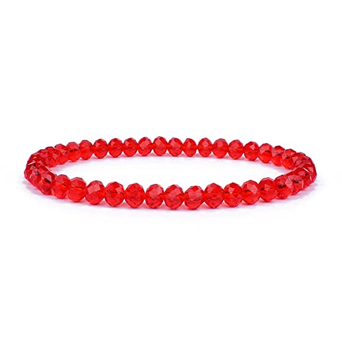 AXHNGUQB Raumdekoration Kristall-Armbänder for Damen, klares Kristall, elastische Armbänder for Herren, Naturstein-Schmuck, Geschenk, 5,6 mm Perlen, 17 cm, Kristall (Color : 36, Size : 6mmBeads-19cm) von AXHNGUQB