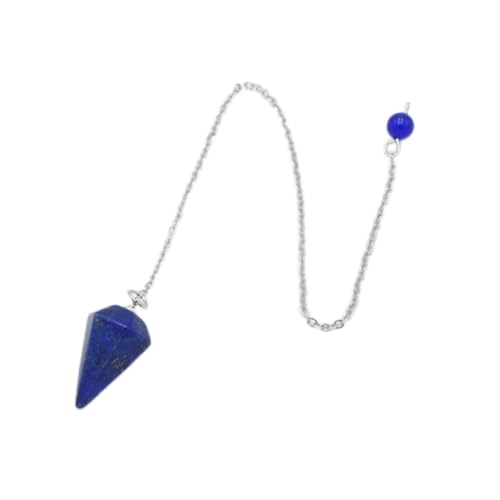 AXHNGUQB Raumdekoration Männer Frauen Pendel Naturstein Amulett Kristall Anhänger Kleine Amethysten Lapis Sechseckige Pendel (Color : Lapis Lazuli) von AXHNGUQB