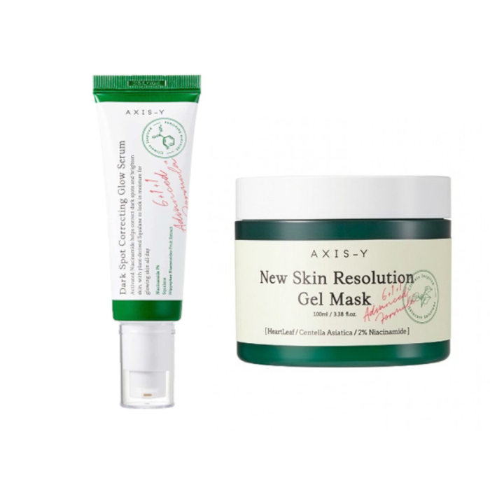 AXIS-Y Dark Spot Correcting Glow Serum X New Skin Resolution Gel Mask AXIS-Y Dark Spot Correcting Glow Serum X New Skin Resolution Gel Mask von AXIS-Y