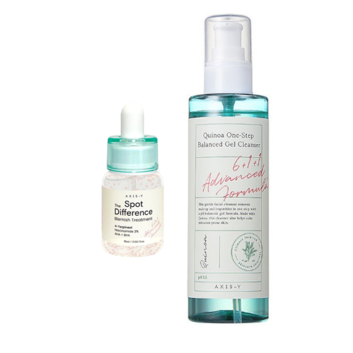 AXIS-Y Quinoa One Step Balanced Gel Cleanser X Spot The Difference Blemish Treatment AXIS-Y Quinoa One Step Balanced Gel Cleanser X Spot The Difference Blemish Treatment von AXIS-Y